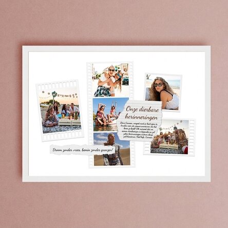 Gepersonaliseerd landschapsschilderij met foto’s en tekst - Foto’s op doek