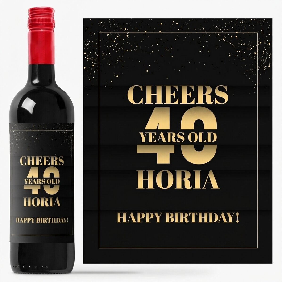 Wijn met gepersonaliseerde verjaardagstekst - Cheers to you