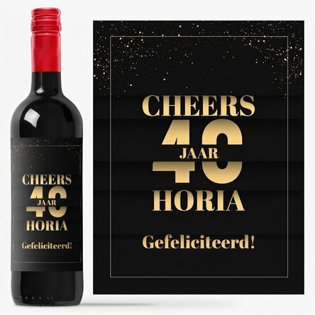 Wijn met gepersonaliseerde verjaardagstekst - Cheers to you