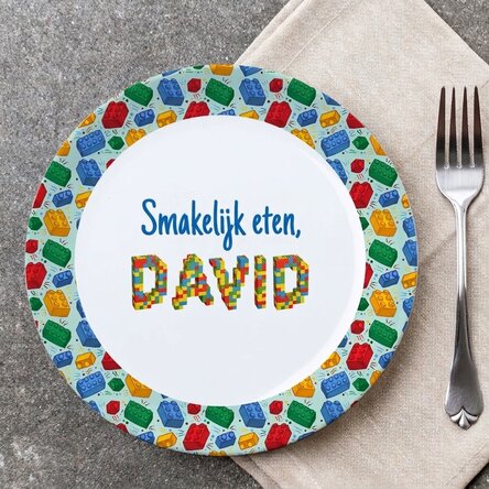 Gepersonaliseerd bord met tekst - Lego
