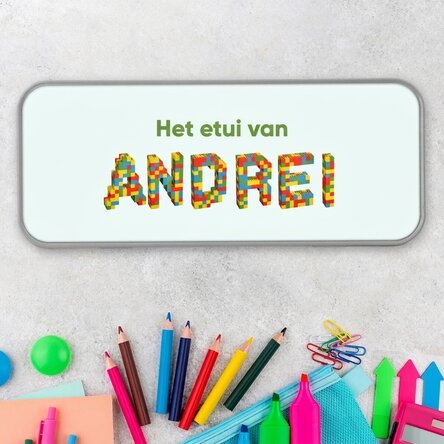 Gepersonaliseerd etui met tekst - Lego