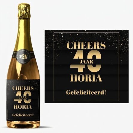 Mooie mousserende wijn met gepersonaliseerde verjaardagstekst - Cheers to you
