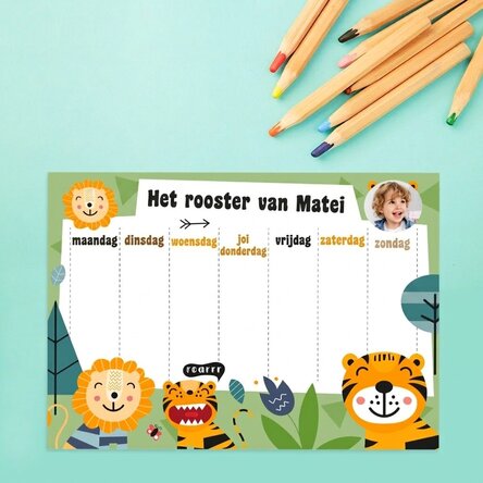 Gepersonaliseerd rooster met een foto en tekst - Jungla