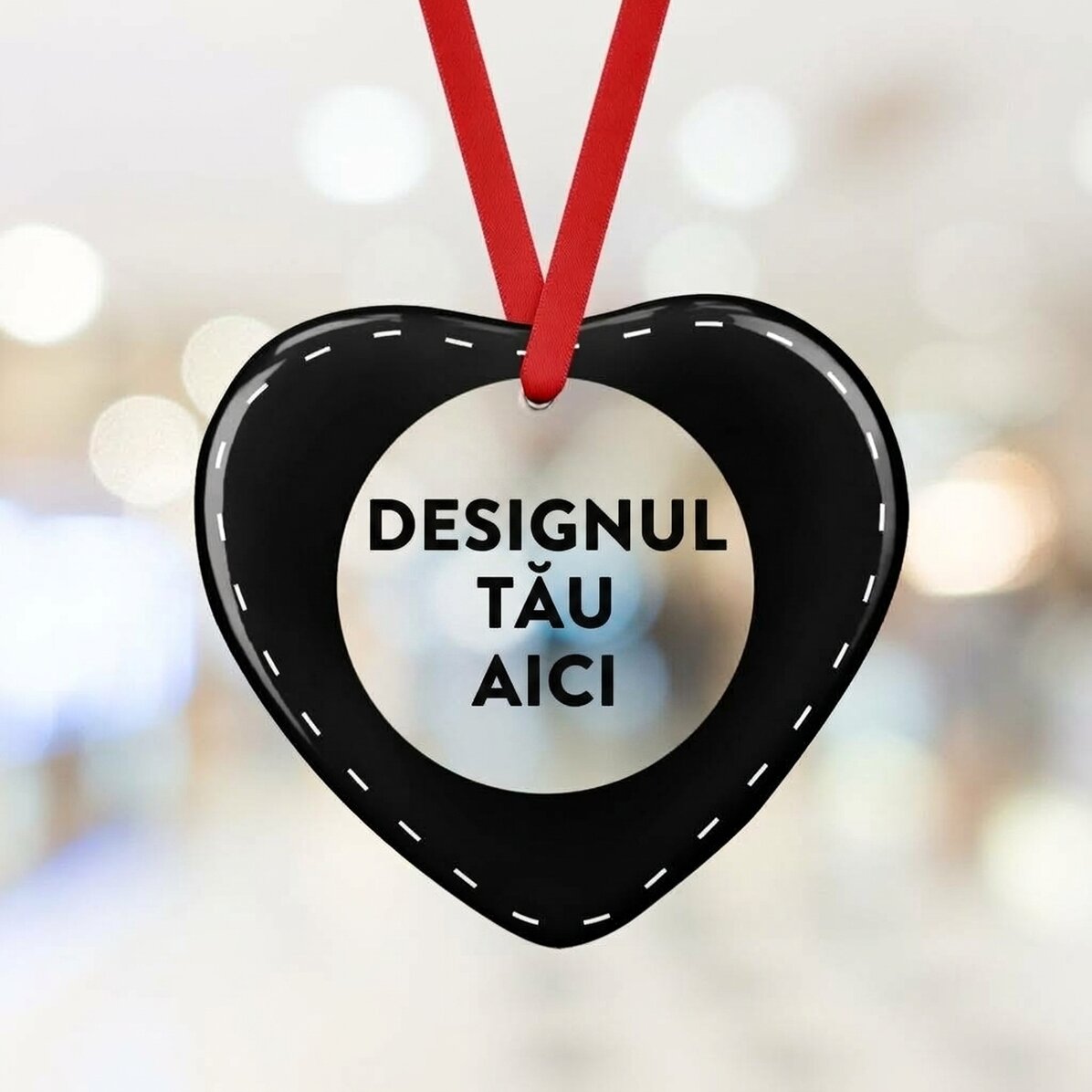Gepersonaliseerd glazen hartje met jouw eigen ontwerp