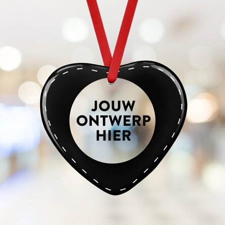 Gepersonaliseerd glazen hartje met jouw eigen ontwerp
