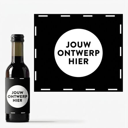 Miniwijnflesje, gepersonaliseerd met jouw eigen ontwerp