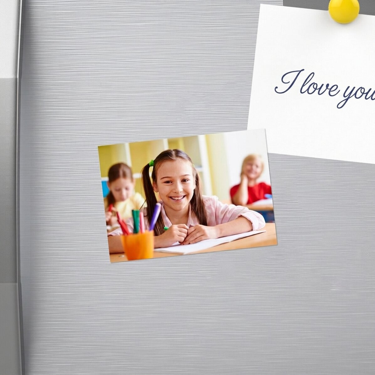 Magnet van 10 x 7 cm, gepersonaliseerd met een foto