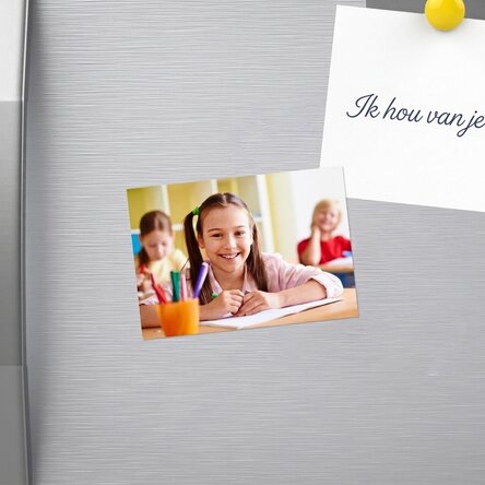 Magnet van 10 x 7 cm, gepersonaliseerd met een foto