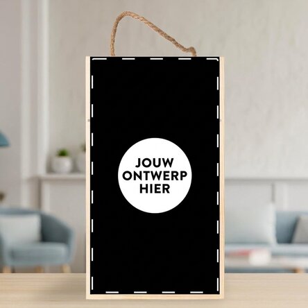 Wijnkist voor 2 flessen, gepersonaliseerd met jouw ontwerp