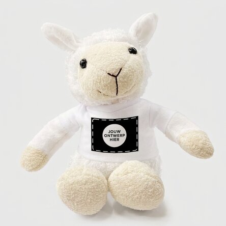 Plus een gepersonaliseerd schaap met jouw eigen ontwerp