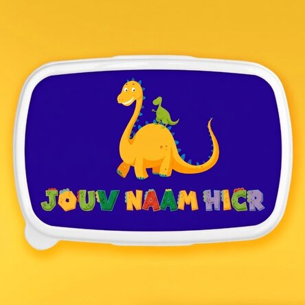 Lunchbox, op maat gemaakte lunchbox met naam - Dino