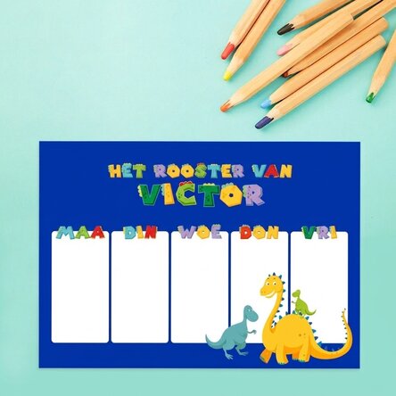 Gepersonaliseerd rooster met tekst - Dino