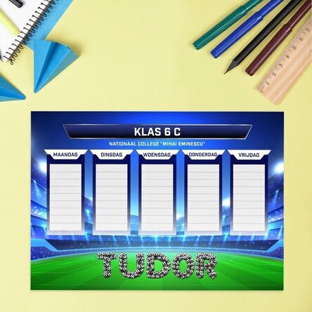 Aangepast schema met tekst - Voetbal