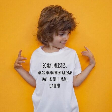 Sportshirt voor kinderen, gepersonaliseerd met een tekst
