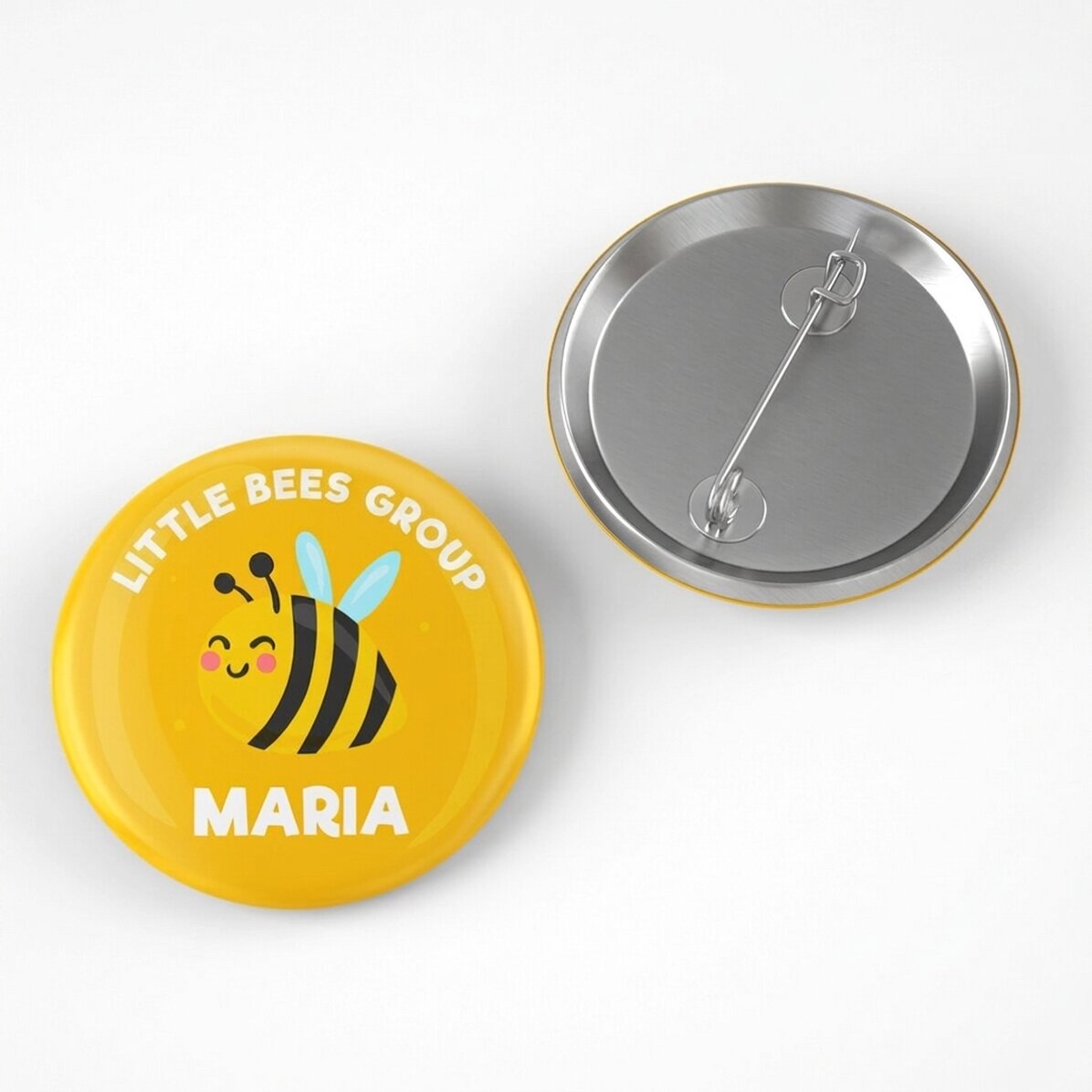 Gepersonaliseerd insigne met tekst - De Bijen-groep