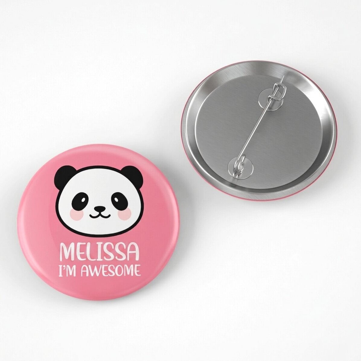 Gepersonaliseerde button met tekst - Panda