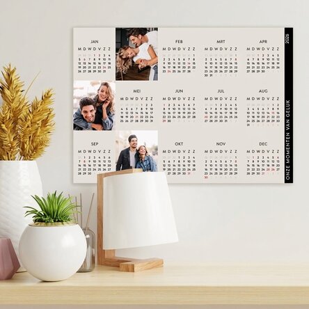 Gepersonaliseerde kalenderposter met 3 foto