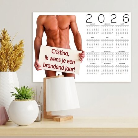 Gepersonaliseerde kalenderposter met boodschap - Hoooooot