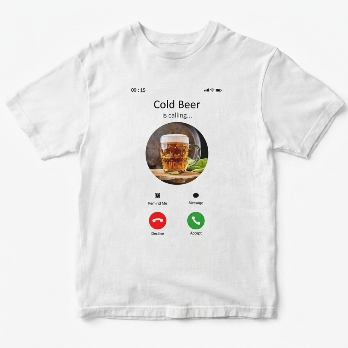 T-shirt met eigen foto en tekst - Inkomend gesprek