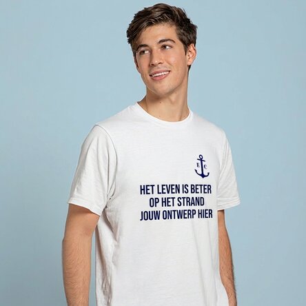 T-shirt met initialen op maat - Anker / Zeeman
