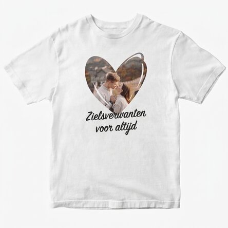 T-shirt met een foto en tekst naar keuze - Love