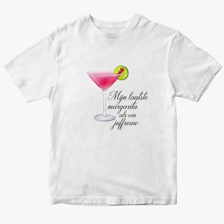 Gepersonaliseerd katoenen T-shirt voor de aanstaande bruid - Margarita