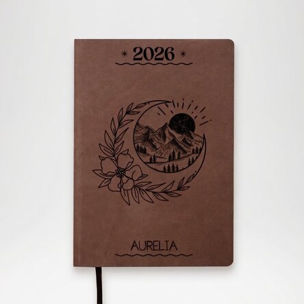 Gepersonaliseerde lederen agenda met tekst - Dream