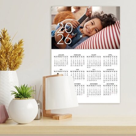 Gepersonaliseerde kalenderposter met een foto