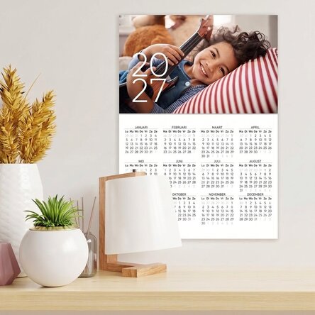 Gepersonaliseerde kalenderposter met een foto