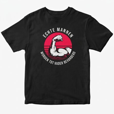 Katoenen T-shirt met gepersonaliseerde tekst - Echte mannen