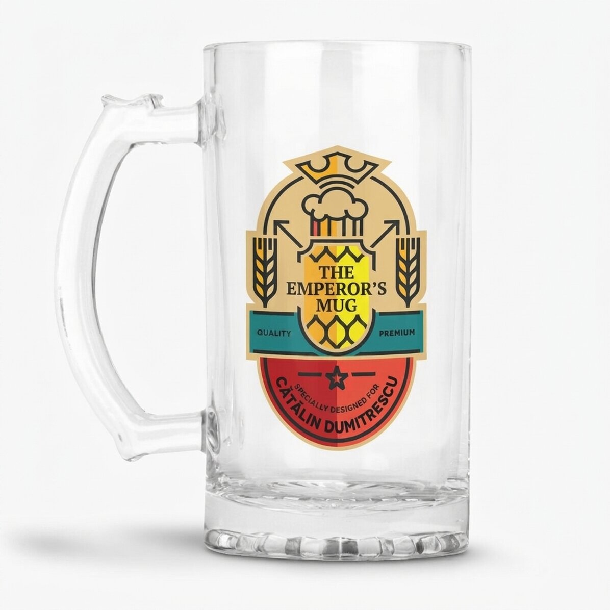 Bierpul met gepersonaliseerde tekst - De keizerlijke pul