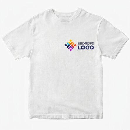 Katoenen T-shirt met logo aan de linkerkant