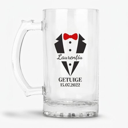 Gepersonaliseerde bierpul met tekst - Ridder