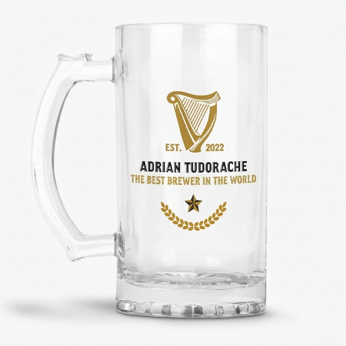 Gepersonaliseerde bierpul met tekst - World Beer Record