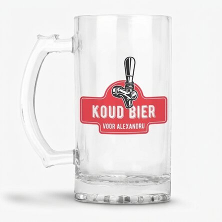 Gepersonaliseerde bierpul met tekst - Blond bier