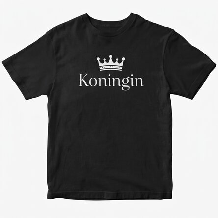 Katoenen T-shirt met gepersonaliseerde tekst - King & Queen