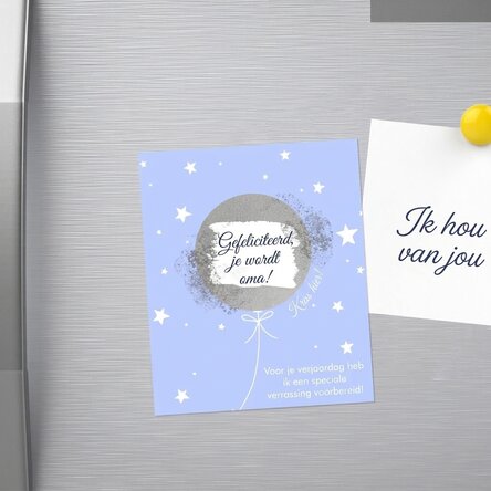 Afschraapbare magneet van 10 x 12 cm, gepersonaliseerd met tekst - Surpriza
