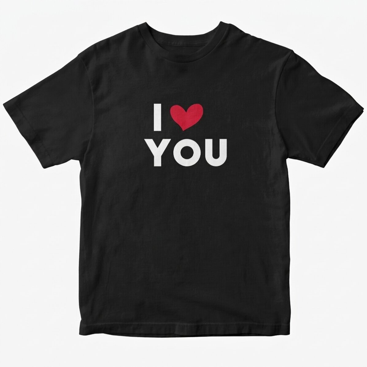 Katoenen T-shirt met gepersonaliseerde tekst - I love...