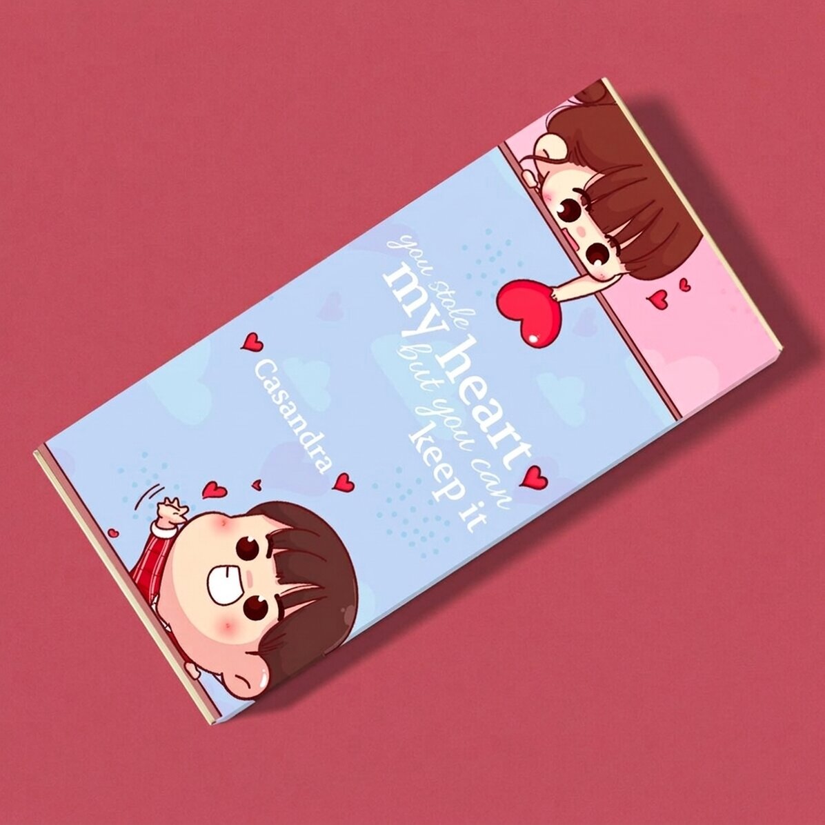Chocolade met een persoonlijke boodschap - You stole my heart