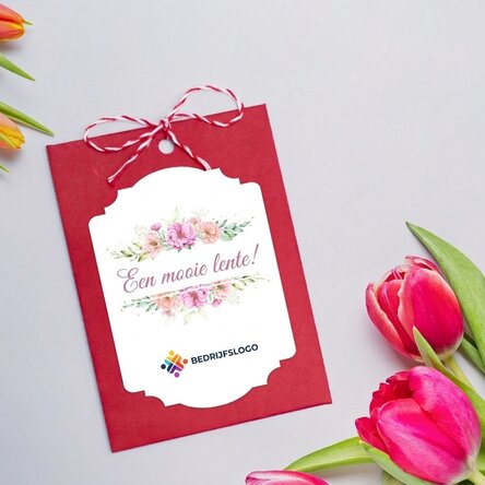 Gepersonaliseerde Martisor om in de grond te planten, met logo en boodschap – Een mooie lente!
