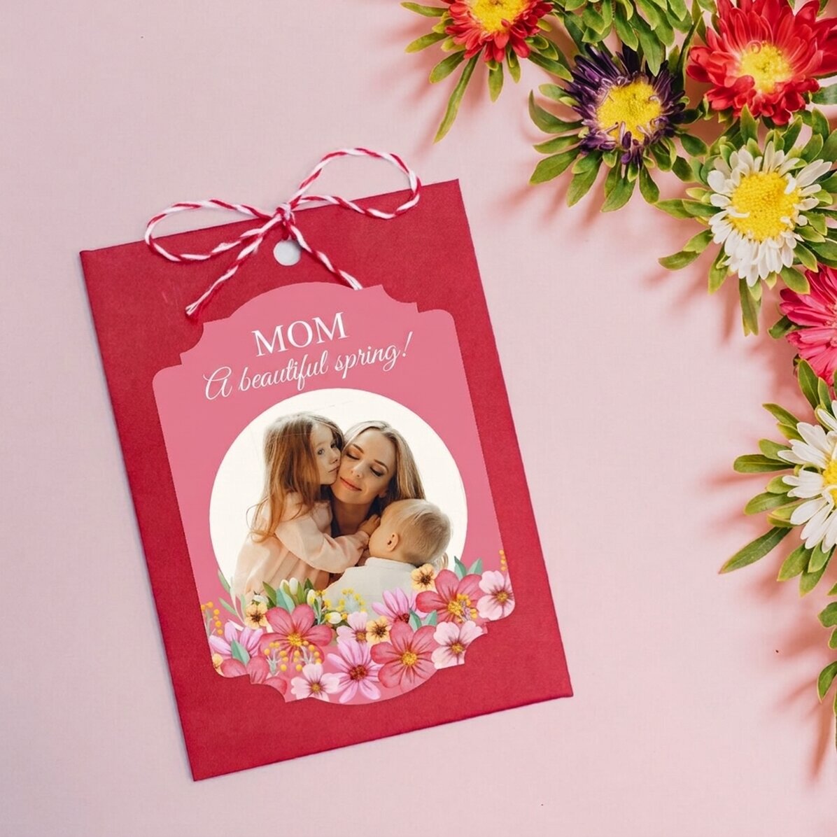 Gepersonaliseerde Martisor om in de grond te planten, met een foto en een boodschap - Floral