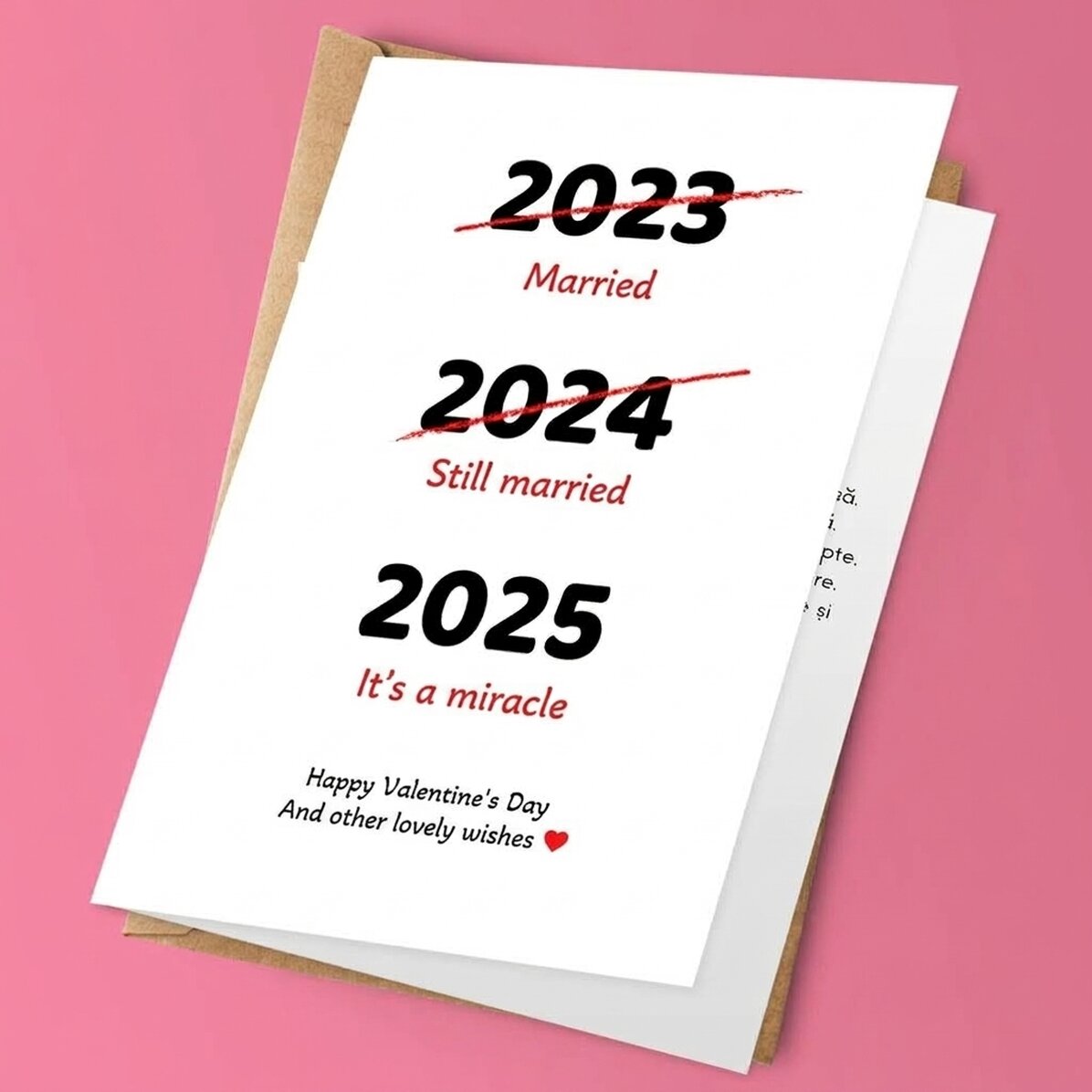 Grappige, gepersonaliseerde wenskaart met tekst voor Valentijnsdag