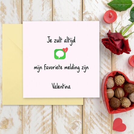 Gepersonaliseerde vierkante kaart voor koppels - Mijn favoriete melding