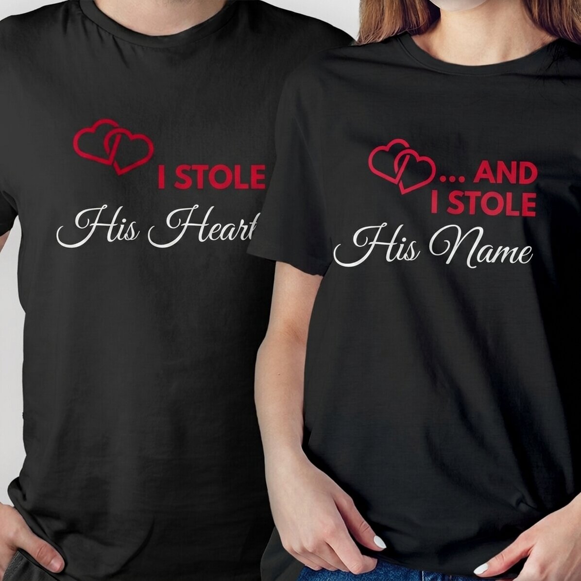 Katoenen T-shirt met gepersonaliseerde tekst - Ik steel ze