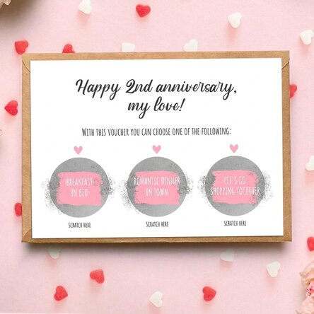 Personalised scratch card with text - Voucher