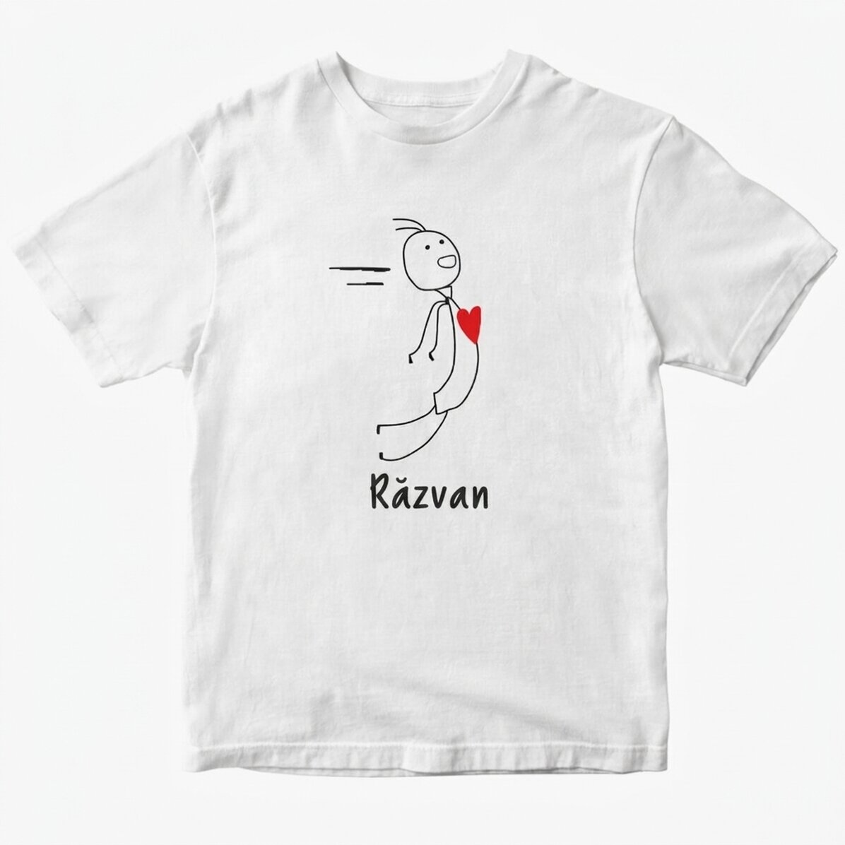 Katoenen T-shirt voor hem, gepersonaliseerd met tekst - Magnet