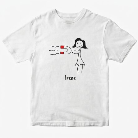 Cotton T-shirt for her, personalised with text - Magnet