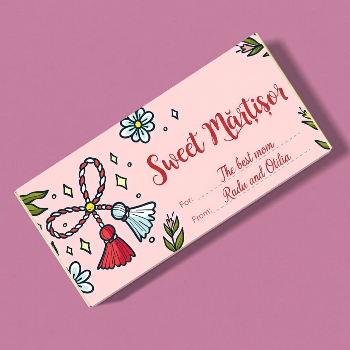 Chocolade op maat met een lief berichtje