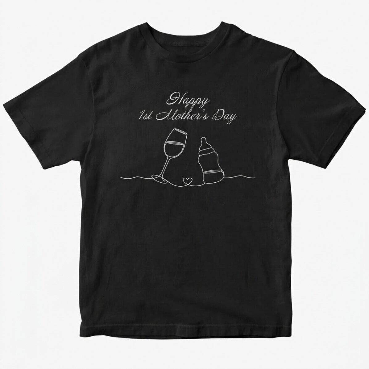 Katoenen T-shirt met gepersonaliseerde tekst voor aanstaande moeders