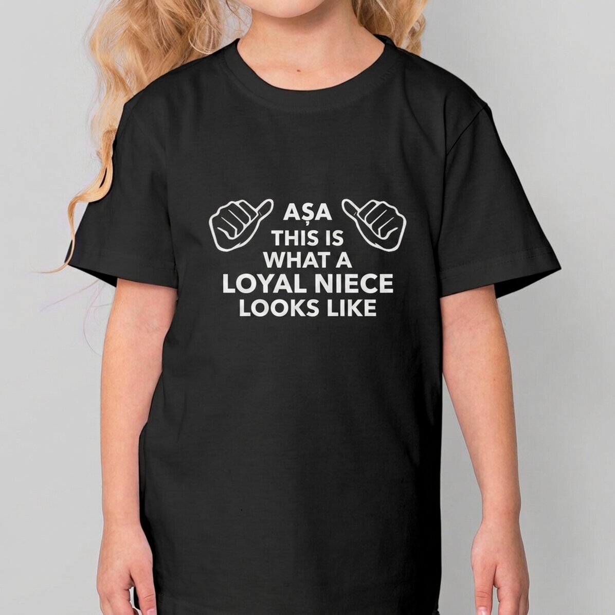 Katoenen T-shirt voor kinderen, gepersonaliseerd met tekst - Zo ziet het eruit...